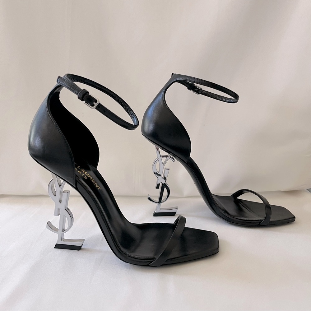 YSL Opyum Sandals with Silver Heel
